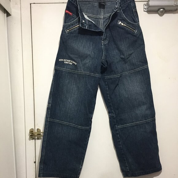 VINTAGE EXCO PATCHWORK WIDE LEG JEANS SIZE 26 - Picture 6 of 11